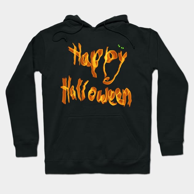 Happy Halloween Green Eyes! Hoodie by designs-by-ann